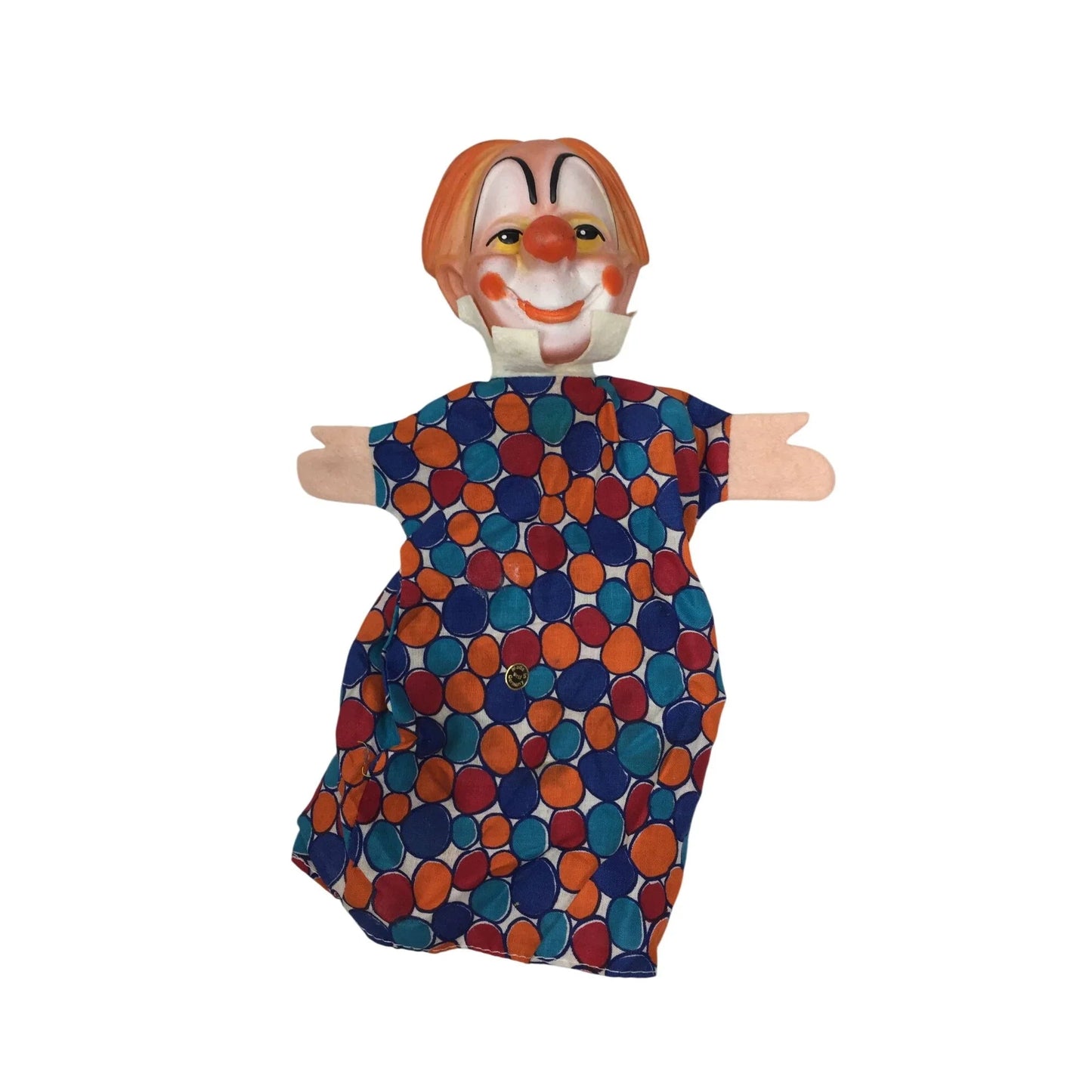Vintage Clown Hand Puppet with Rubber Head - A+ Stuff - Puppets & Marionettes - A+ Stuff