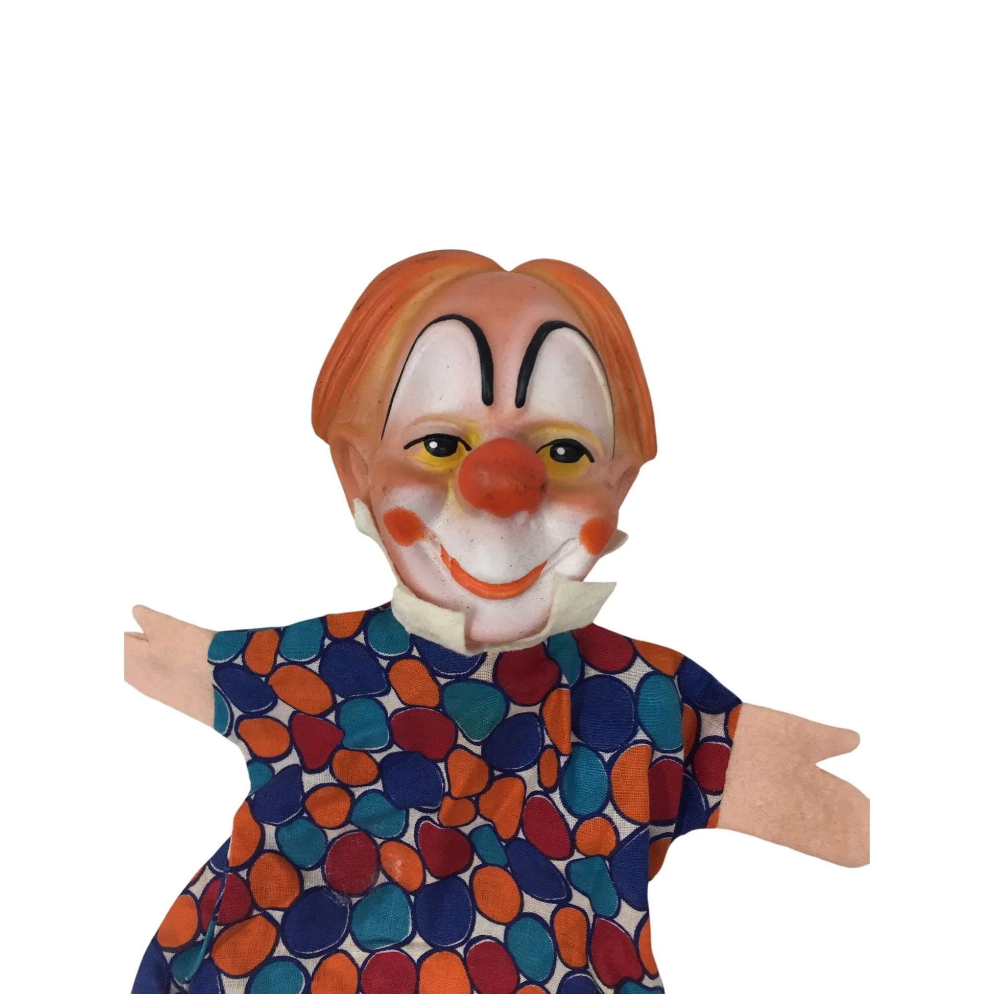 Vintage Clown Hand Puppet with Rubber Head - A+ Stuff - Puppets & Marionettes - A+ Stuff