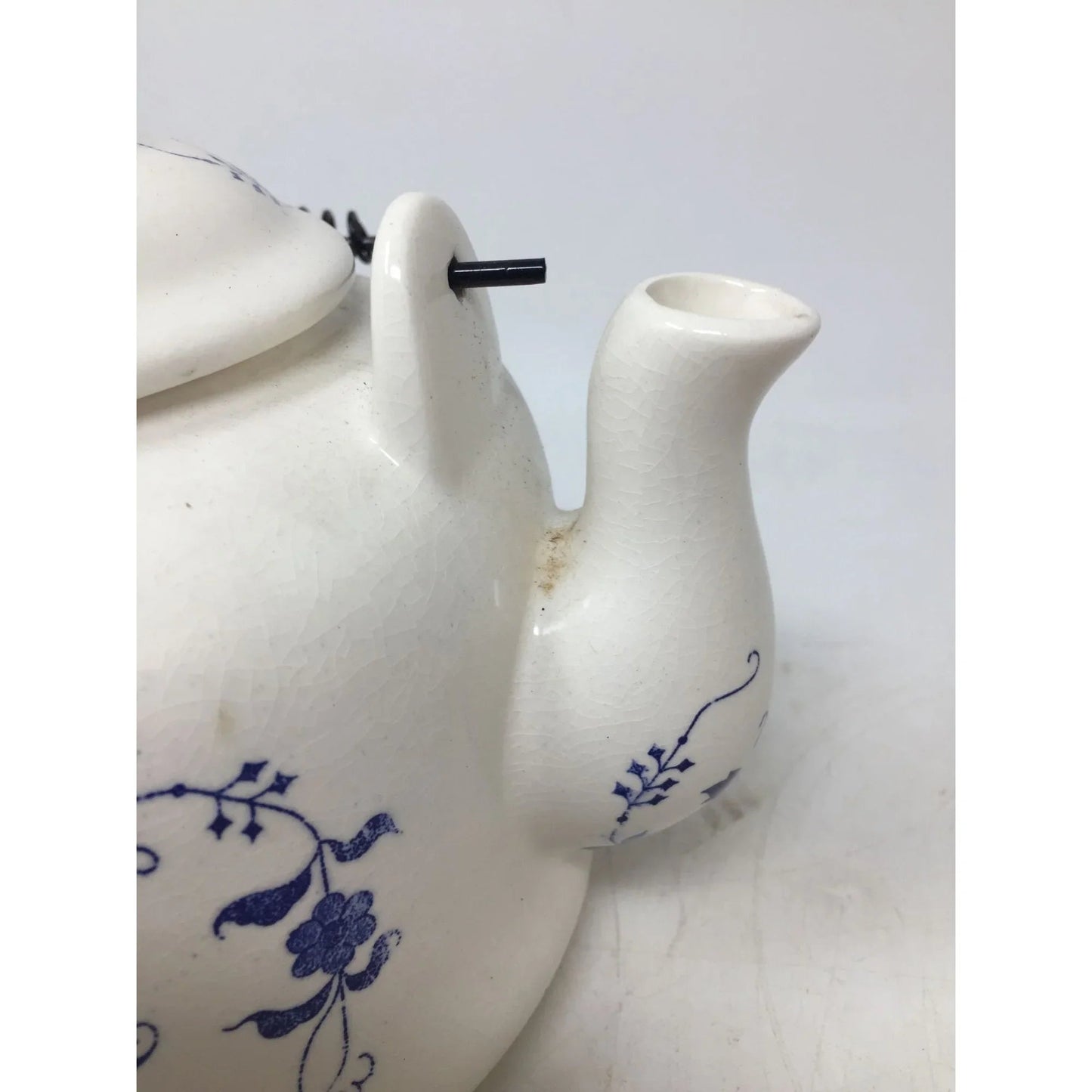Vintage CM Inc. Chadwick Blue & White Teapot with Handle - CM Inc. Chadwick - teapot - A+ Stuff