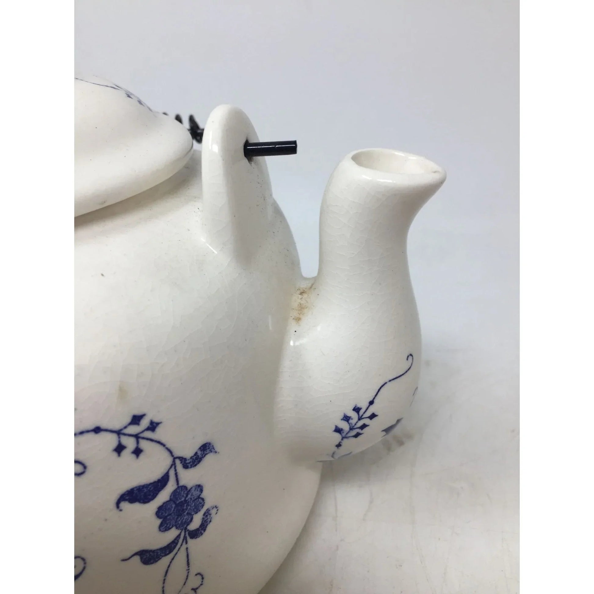 Vintage CM Inc. Chadwick Blue & White Teapot with Handle - CM Inc. Chadwick - teapot - A+ Stuff