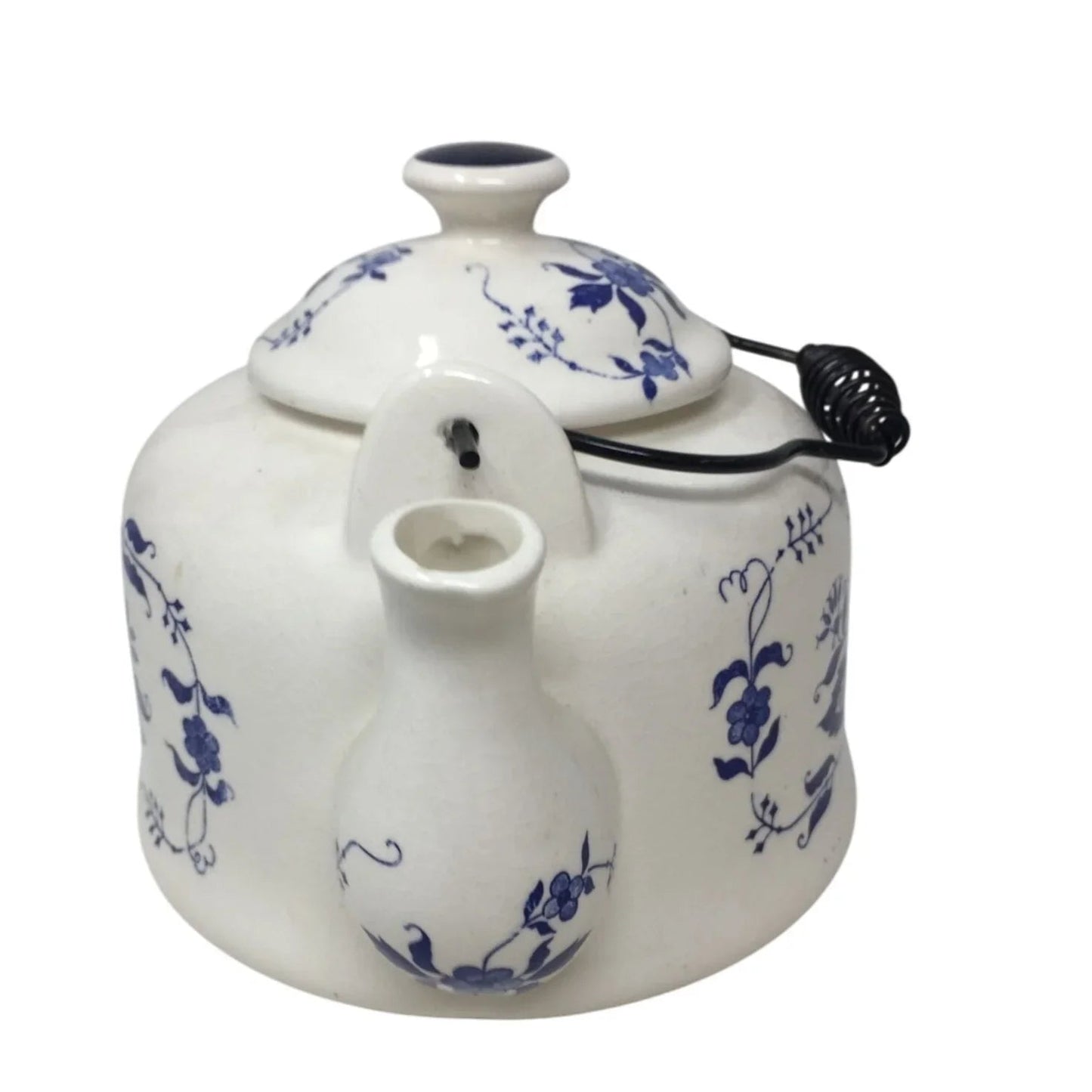Vintage CM Inc. Chadwick Blue & White Teapot with Handle - CM Inc. Chadwick - teapot - A+ Stuff