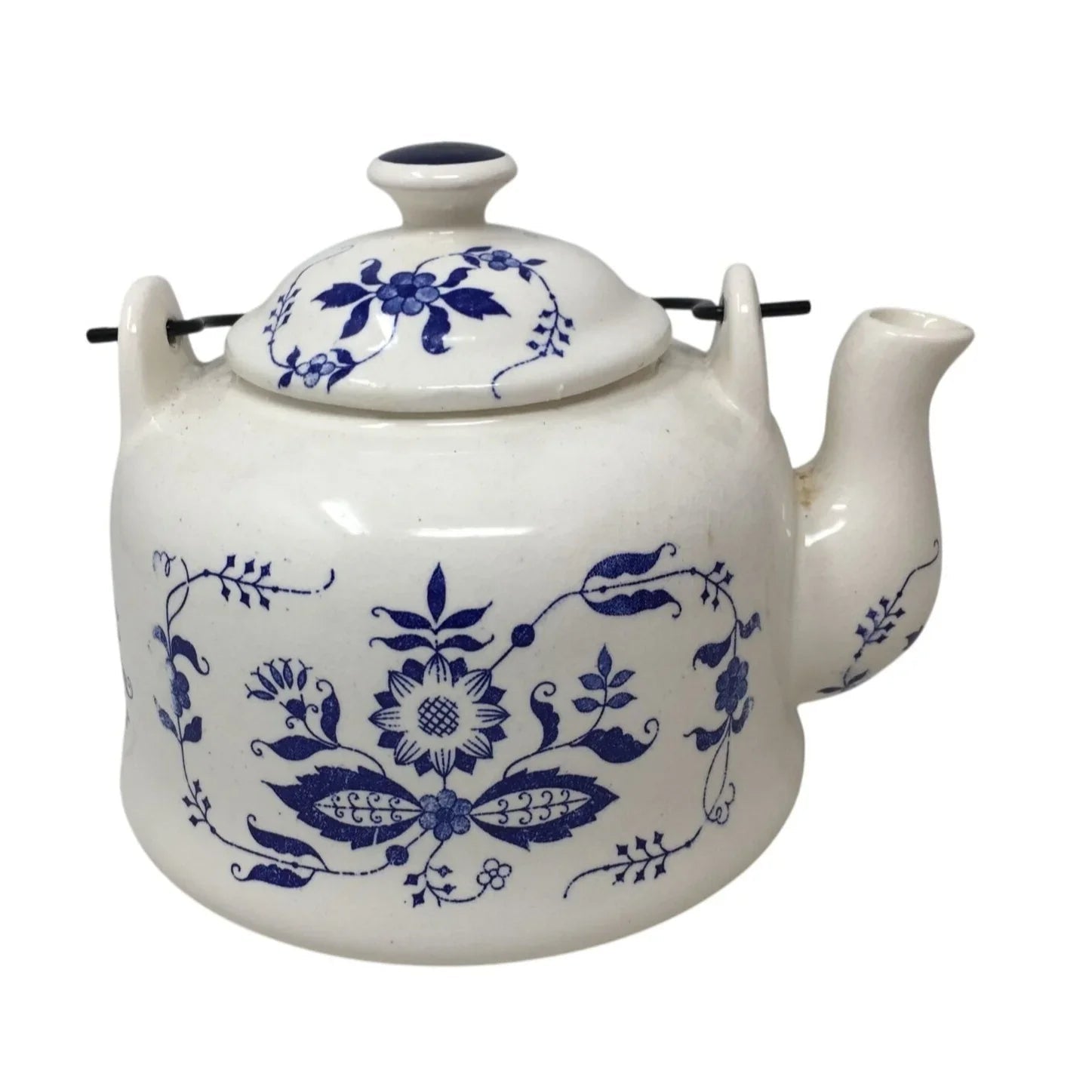 Vintage CM Inc. Chadwick Blue & White Teapot with Handle - CM Inc. Chadwick - teapot - A+ Stuff