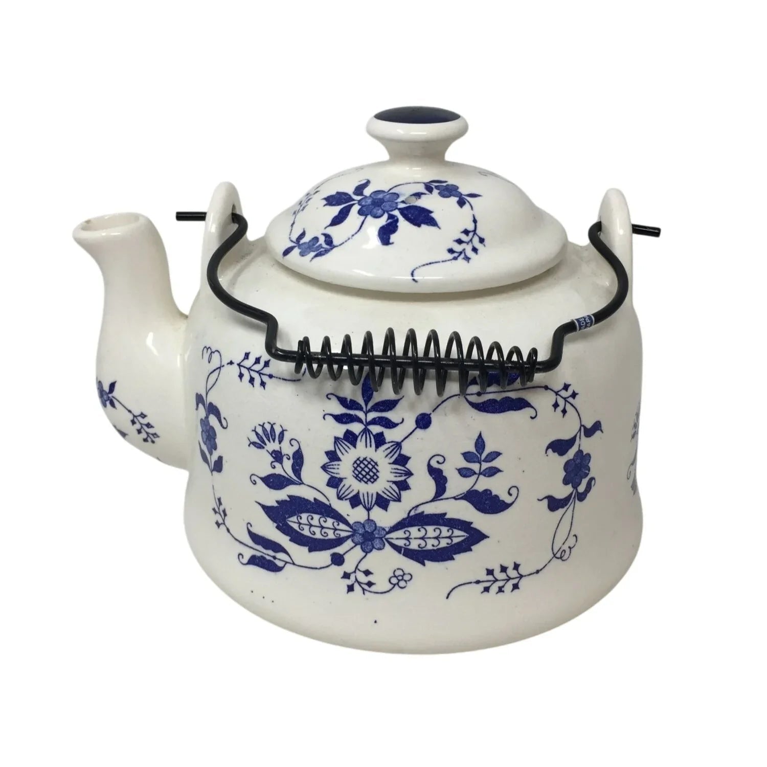 Vintage CM Inc. Chadwick Blue & White Teapot with Handle - CM Inc. Chadwick - teapot - A+ Stuff