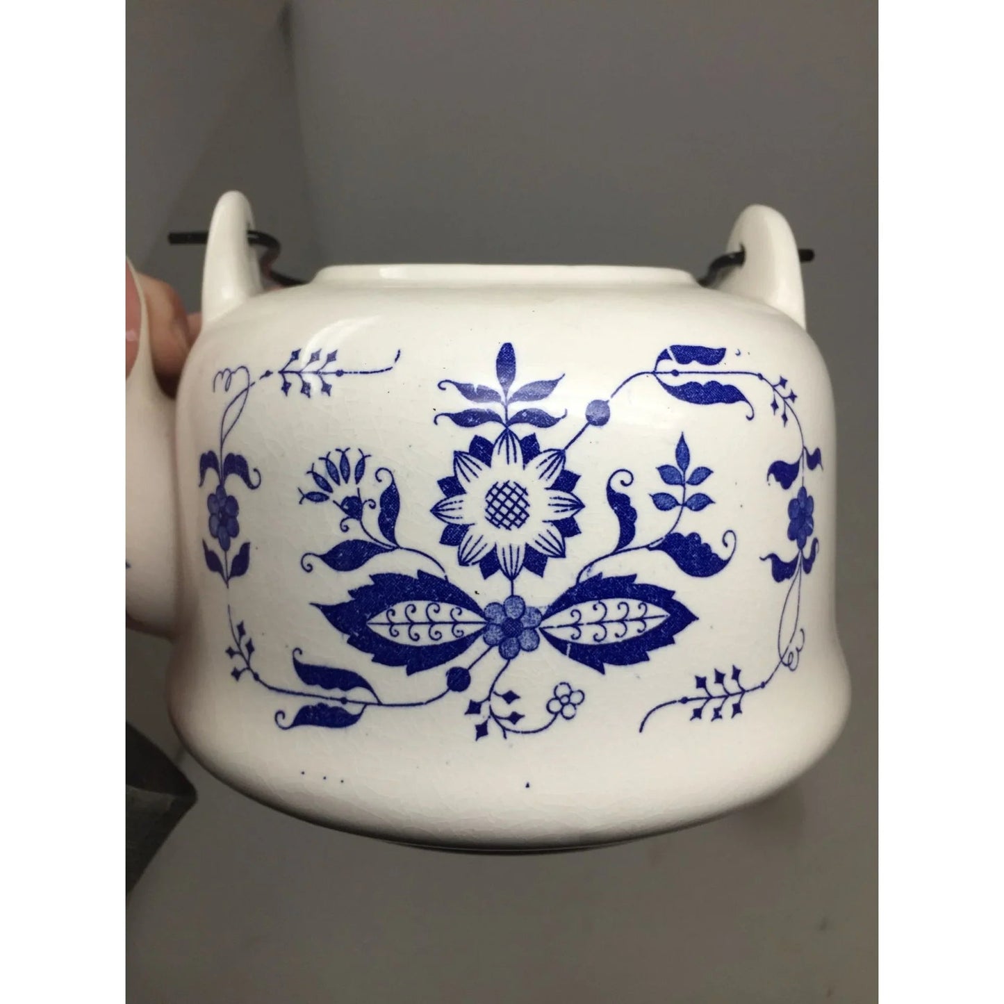 Vintage CM Inc. Chadwick Blue & White Teapot with Handle - CM Inc. Chadwick - teapot - A+ Stuff