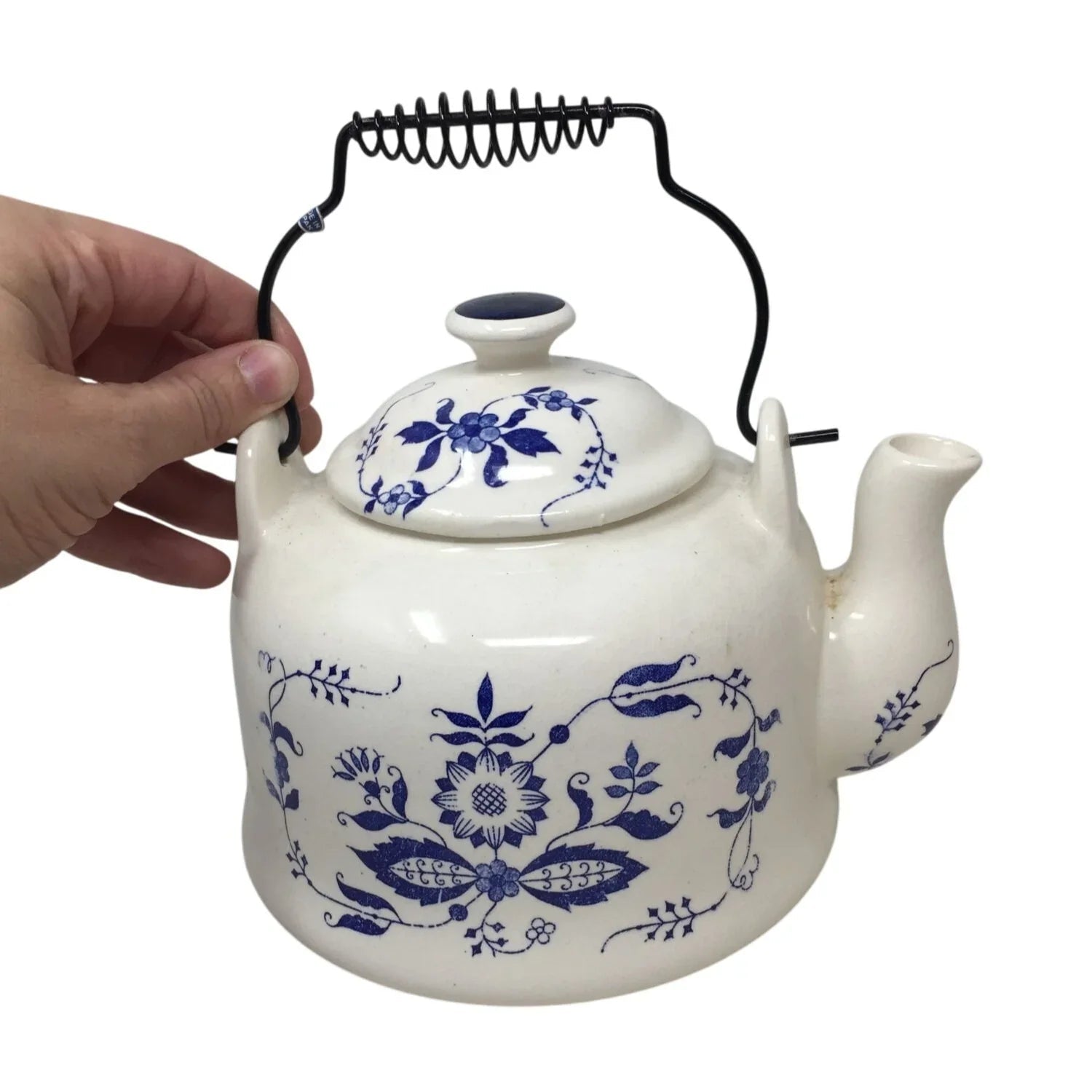 Vintage CM Inc. Chadwick Blue & White Teapot with Handle - CM Inc. Chadwick - teapot - A+ Stuff