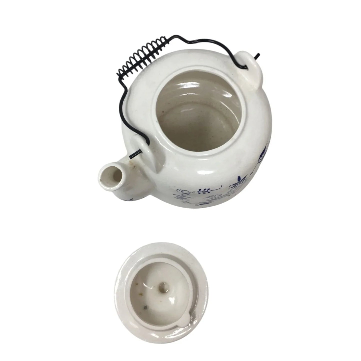 Vintage CM Inc. Chadwick Blue & White Teapot with Handle - CM Inc. Chadwick - teapot - A+ Stuff