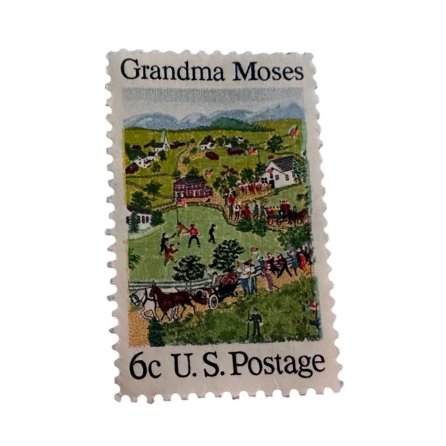 Vintage Collectible Grandma Moses 6 Cent U.S. Postage Stamp - A+ Stuff - Stamp - A+ Stuff