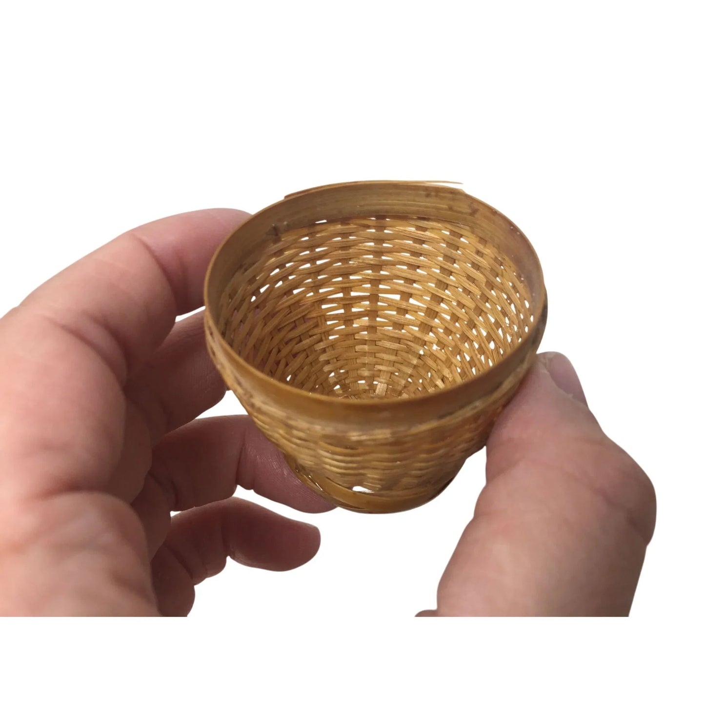 Vintage Collectible Miniature Woven Wicker Lidded Egg - A+ Stuff - Seasonal & Holiday Decorations - A+ Stuff