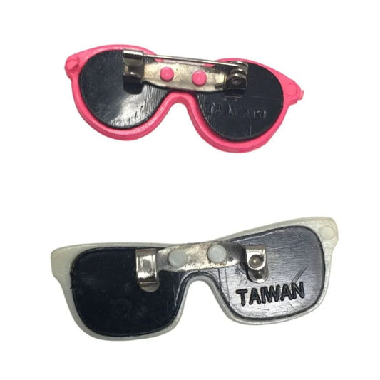 Vintage Collectible Small Sunglasses Pins (2) (One Pink and One White) - A+ Stuff - pin - A+ Stuff