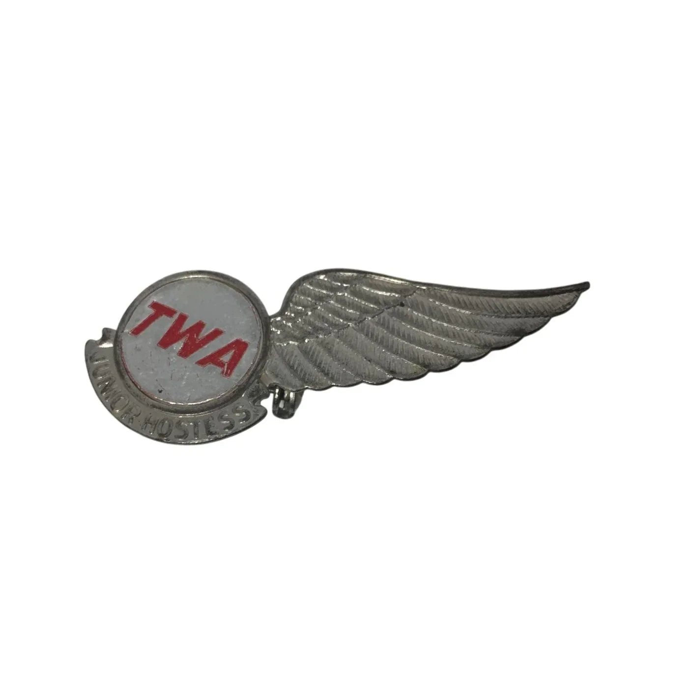 VINTAGE COLLECTIBLE TWA JUNIOR HOSTESS SILVER TONE PIN - A+ Stuff - pin - A+ Stuff