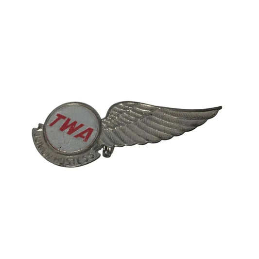 VINTAGE COLLECTIBLE TWA JUNIOR HOSTESS SILVER TONE PIN - A+ Stuff - pin - A+ Stuff