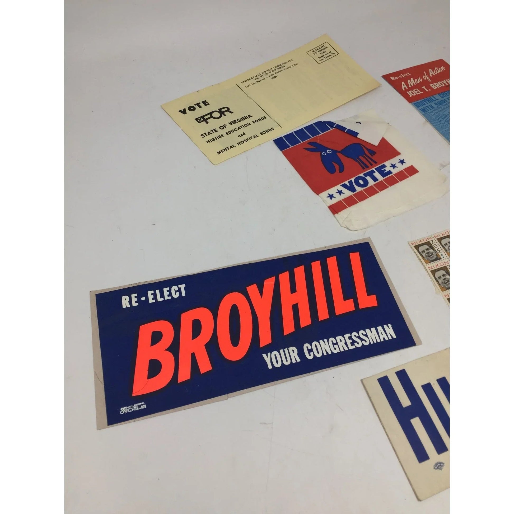 Vintage Collection of Political Stickers, Stamps, Brochures, Etc - A+ Stuff - Collectibles - A+ Stuff