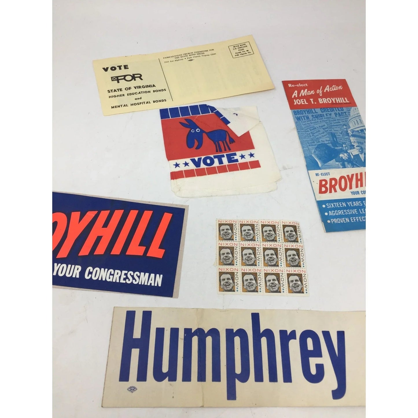 Vintage Collection of Political Stickers, Stamps, Brochures, Etc - A+ Stuff - Collectibles - A+ Stuff