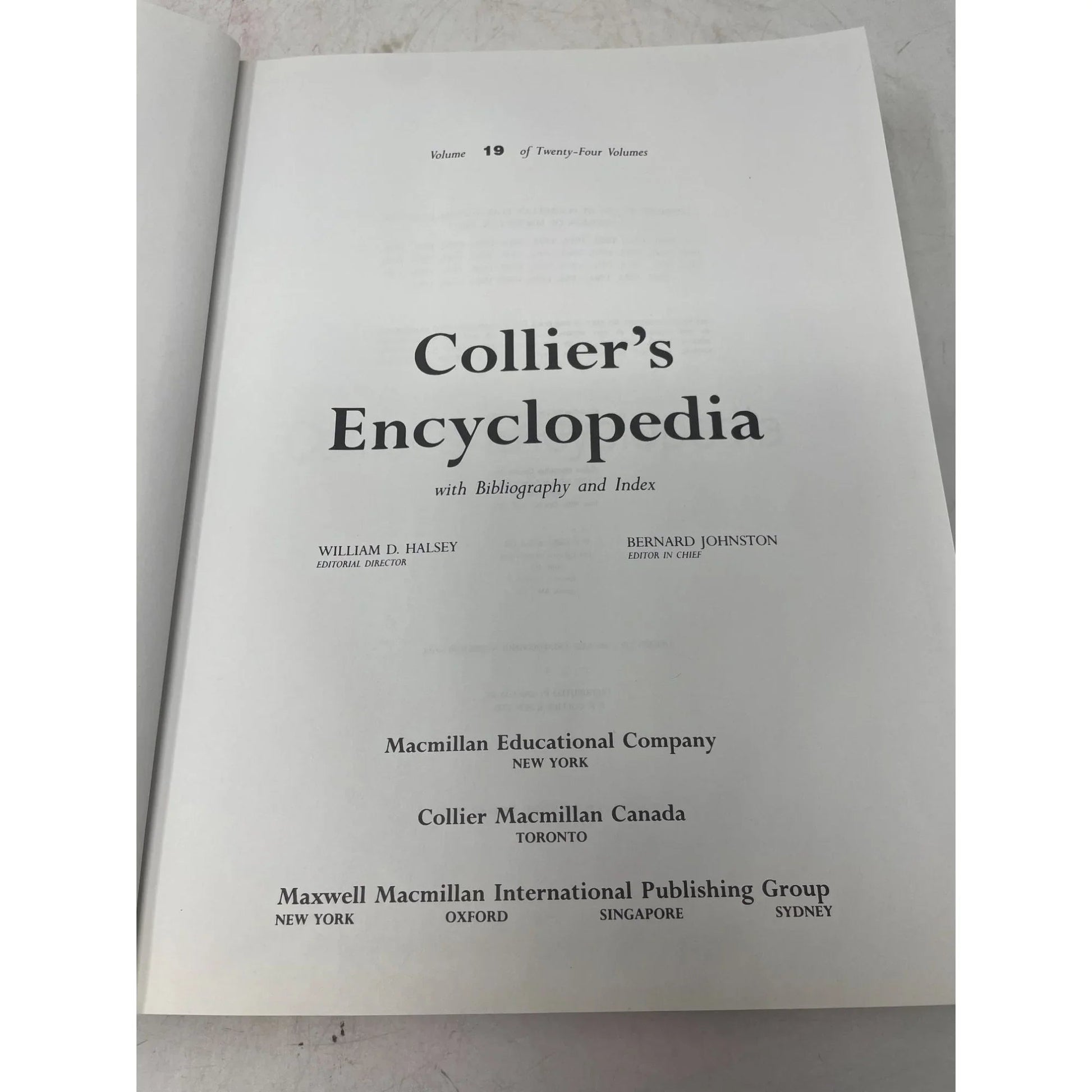 Vintage Collier's Encyclopedia Volume 19 with Bibliography and Index - A+ Stuff - Books - A+ Stuff