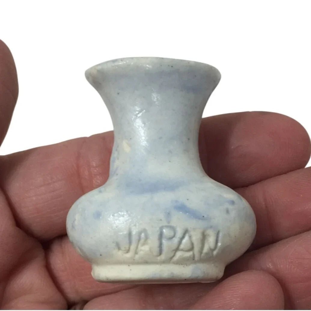 Vintage Colonial Miniature Blue Vase - Made in Japan - A+ Stuff - Vase or Holder - A+ Stuff