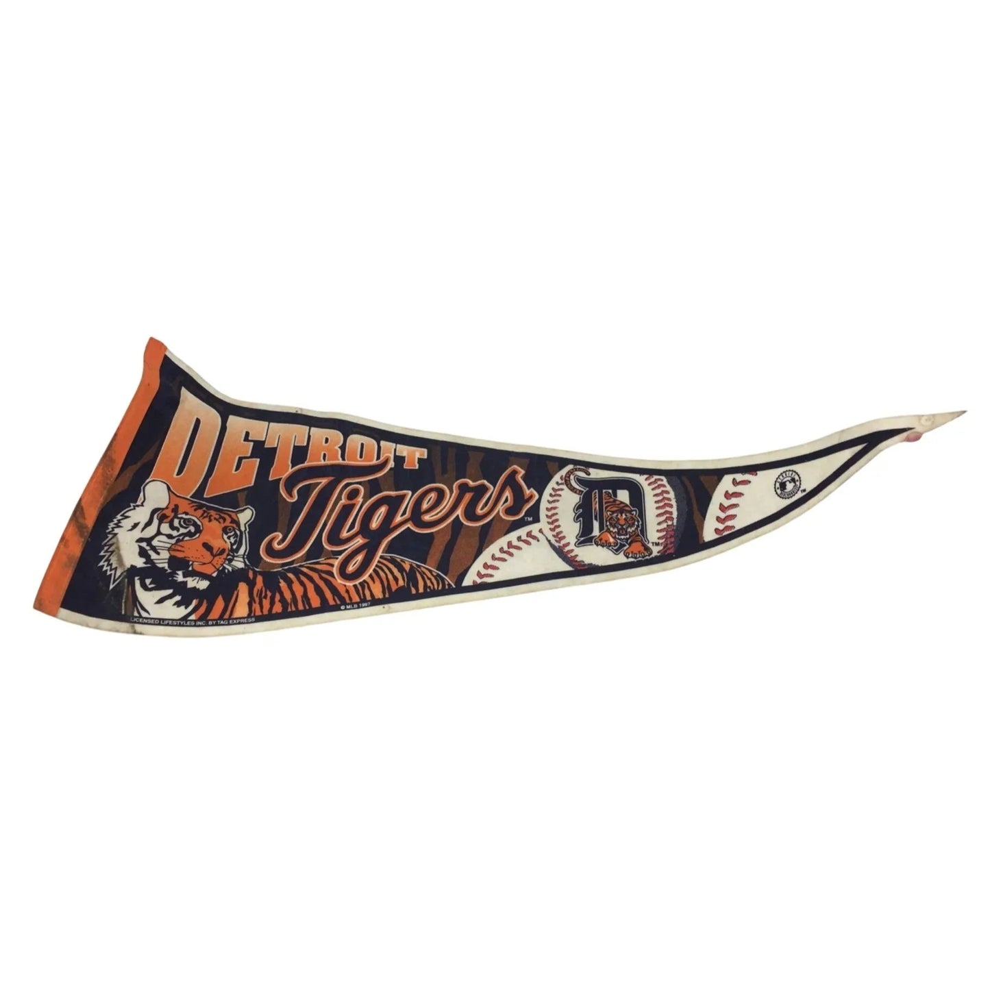 Vintage Detroit Tigers Baseball Sports Collectible Pennant - A+ Stuff - Sports Collectibles - A+ Stuff