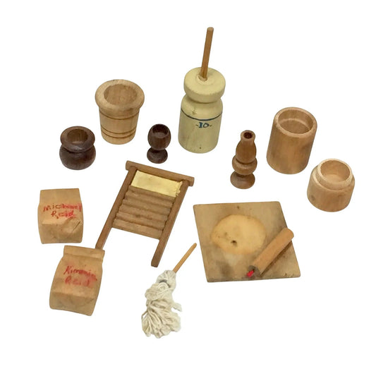 Vintage Dollhouse Miniature Wooden Kitchenware - A+ Stuff - Collectibles - A+ Stuff
