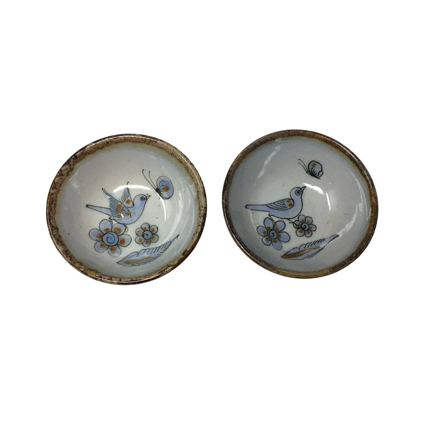 Vintage ''El Palomar Mexico'' Mexican Pottery Bowls (2) - A+ Stuff - Bowls - A+ Stuff