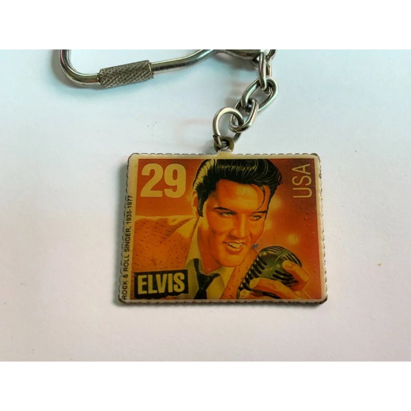Vintage Elvis Presley USA 29 CENT Stamp Keychain - A+ Stuff - Keyholder - A+ Stuff