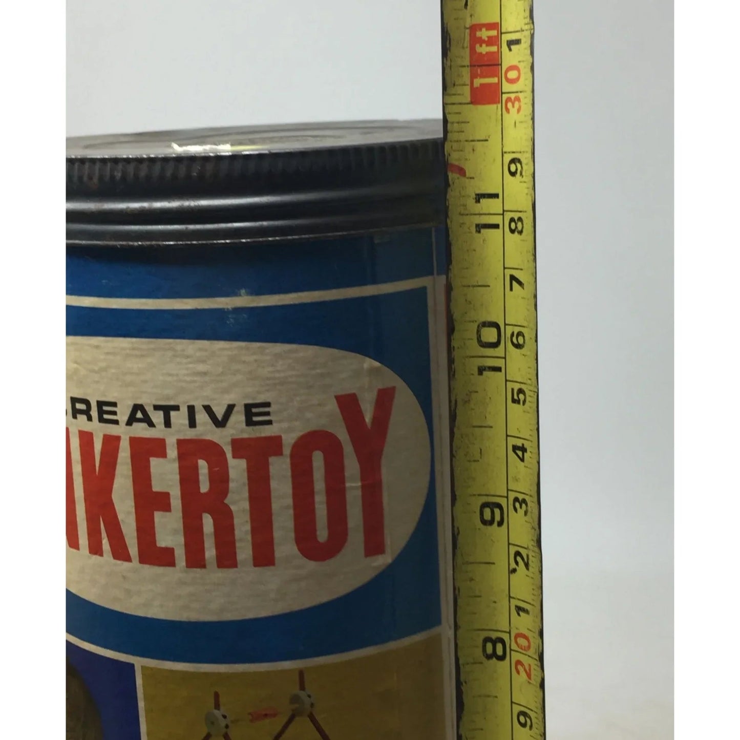 Vintage Empty Original Tinkertoy Cardboard Cylinder Canister - A+ Stuff - Toys - A+ Stuff