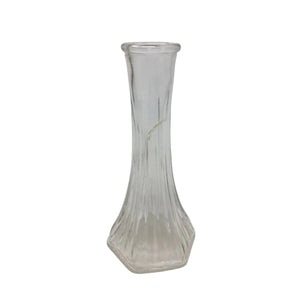 VINTAGE E.O. BRODY CO. CLEAR GLASS FLOWER VASE