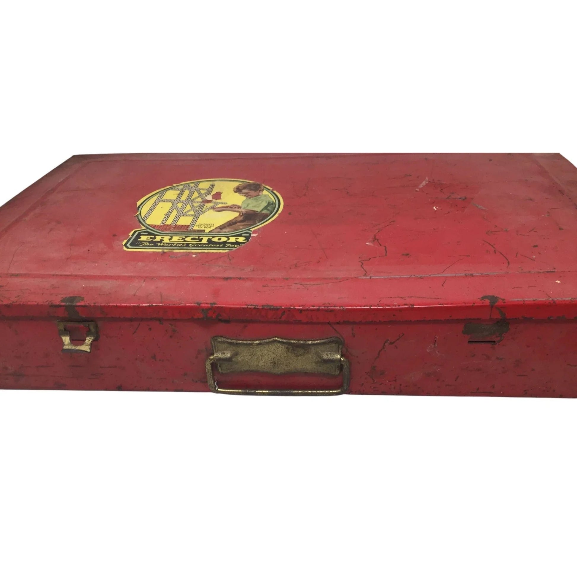 Vintage Erector ''The Worlds Greatest Construction Toy'' in metal Carrying case - A+ Stuff - Toys - A+ Stuff