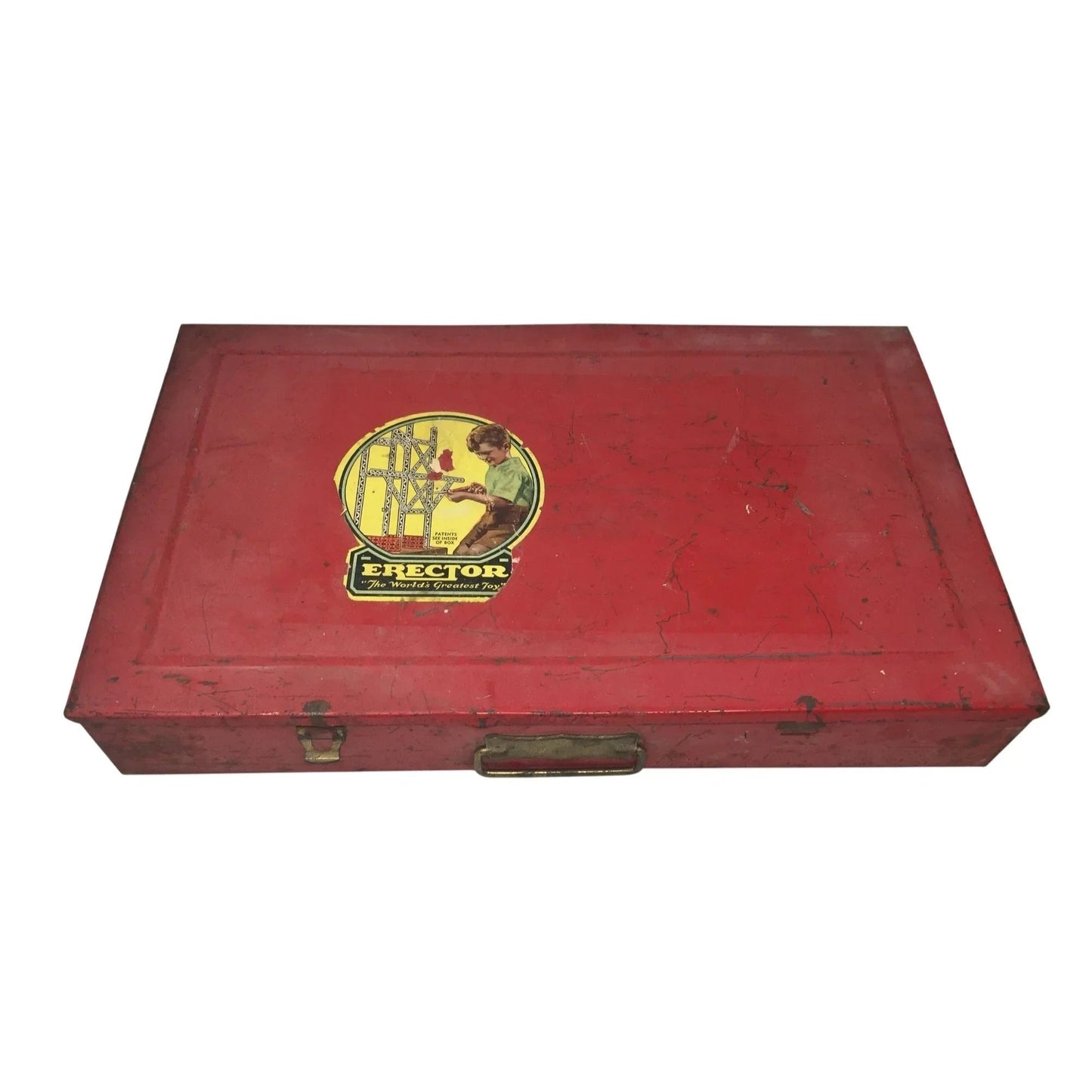 Vintage Erector ''The Worlds Greatest Construction Toy'' in metal Carrying case - A+ Stuff - Toys - A+ Stuff