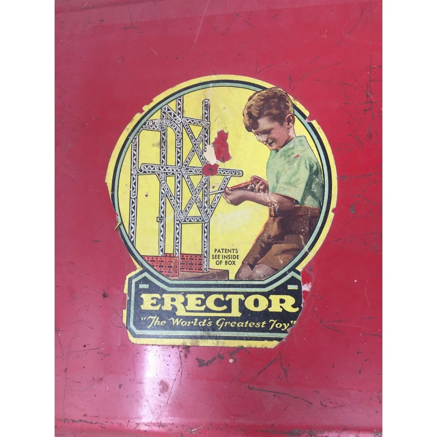 Vintage Erector ''The Worlds Greatest Construction Toy'' in metal Carrying case - A+ Stuff - Toys - A+ Stuff