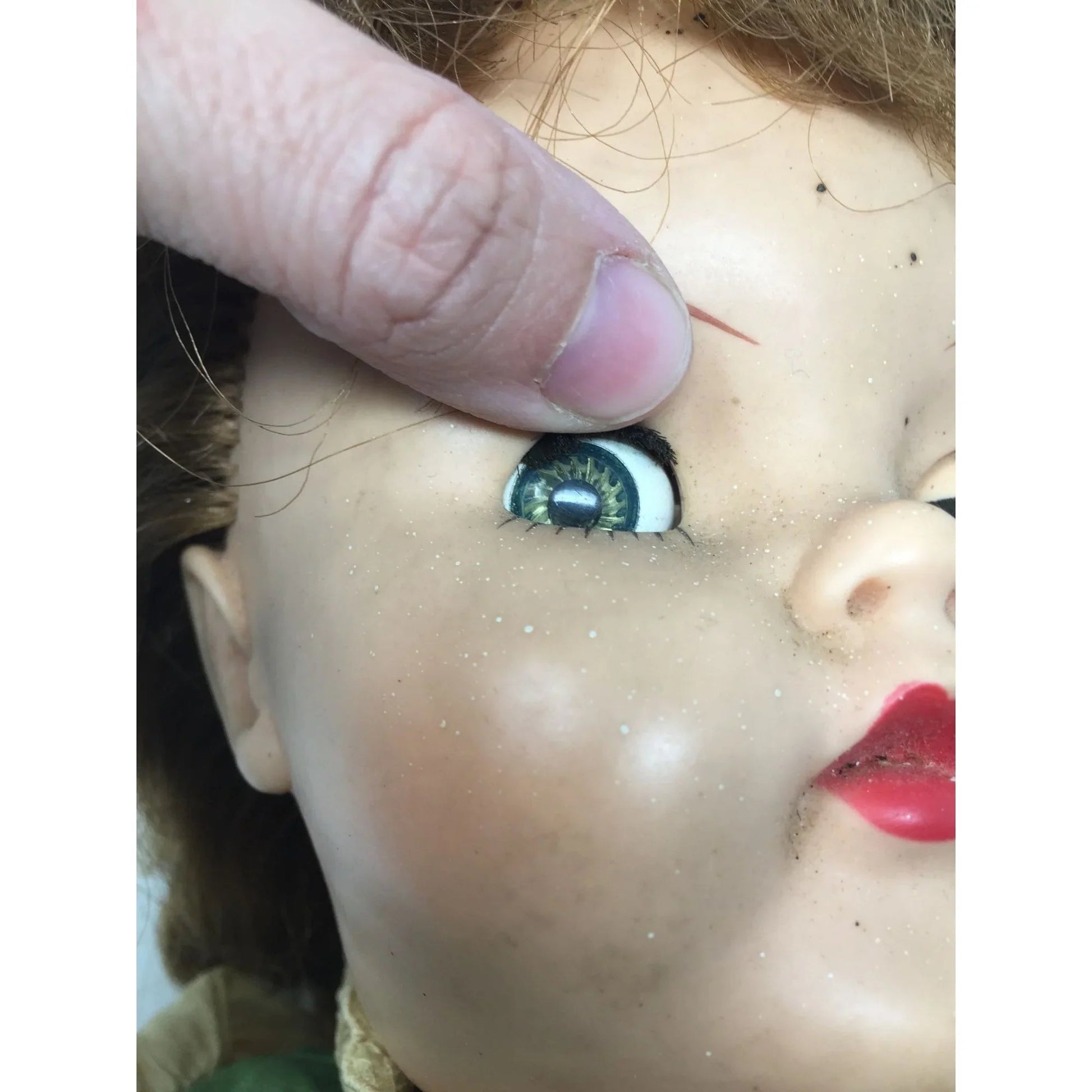 Vintage Fairyland Toy Product No 5 Brunette Doll with Green Eyes - fairyland toy product - Dolls - A+ Stuff