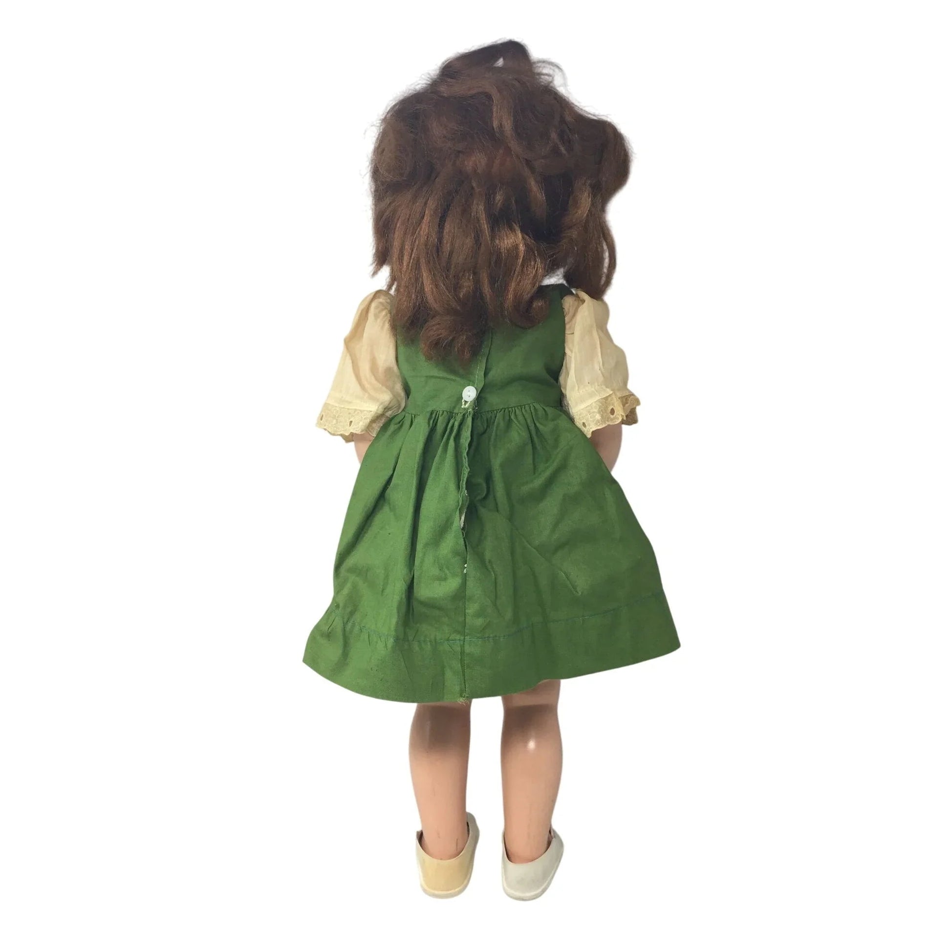 Vintage Fairyland Toy Product No 5 Brunette Doll with Green Eyes - fairyland toy product - Dolls - A+ Stuff