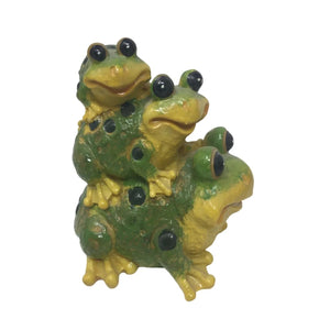 Vintage Family Of Frogs Mom, Dad and Baby Stacked/Piled Frogs Figurine
