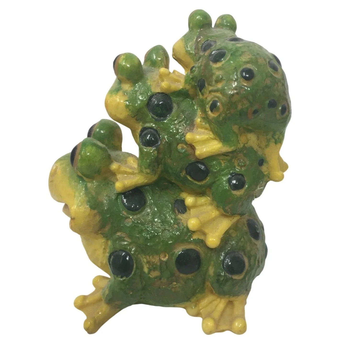 Vintage Family Of Frogs Mom, Dad and Baby Stacked/Piled Frogs Figurine - A+ Stuff - figurine - A+ Stuff