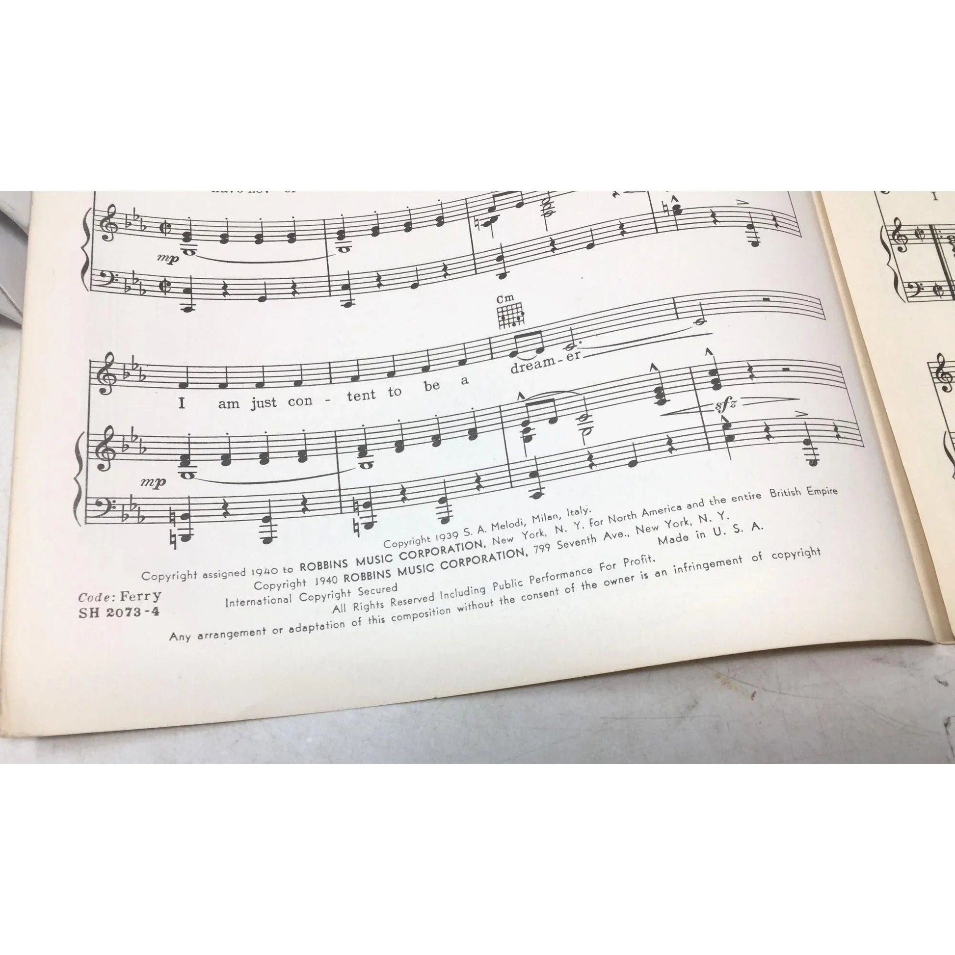 Vintage 'Ferry - Boat Serenade' Sheet Music - unbranded - SHEET MUSIC - A+ Stuff