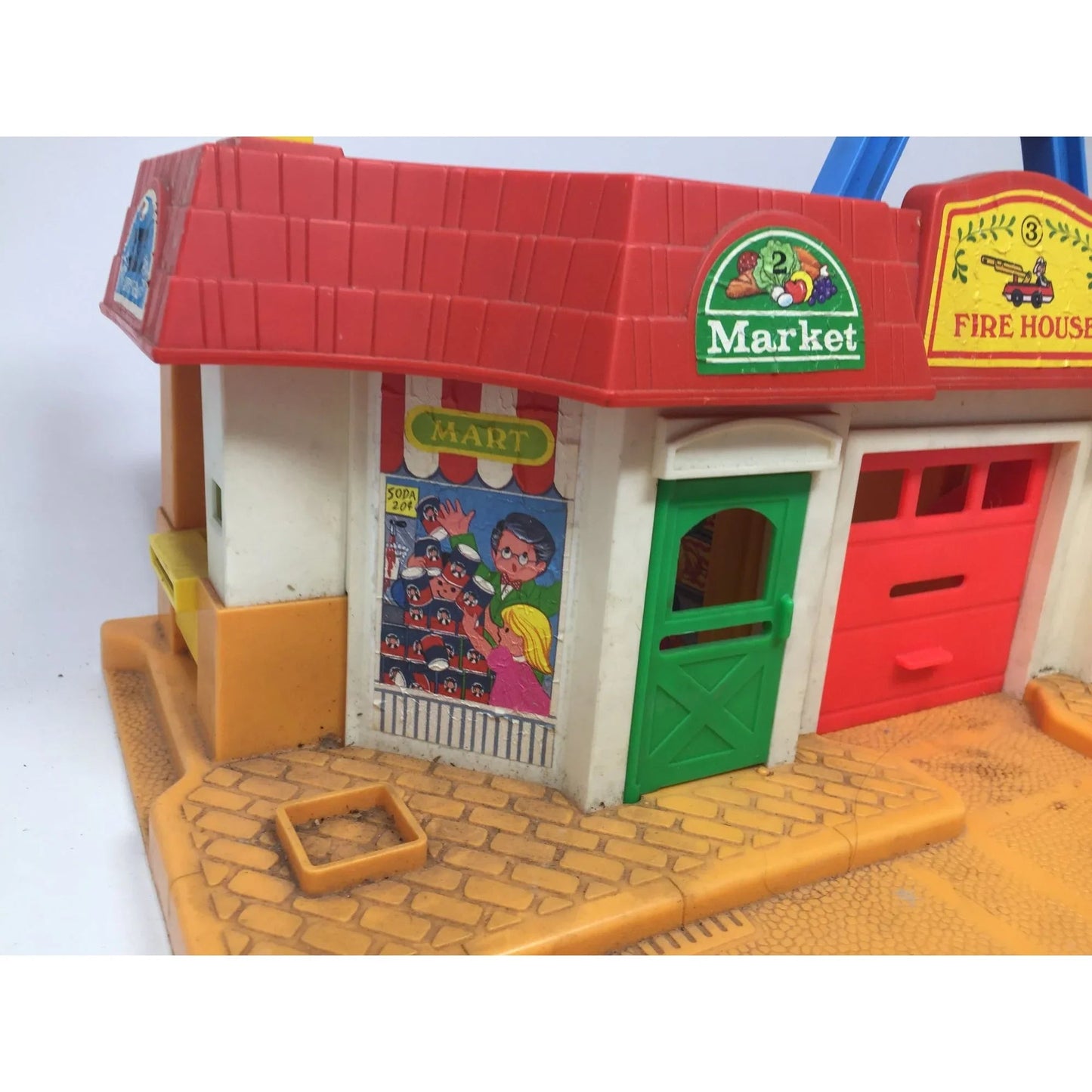 Vintage Fisher Price Little People Play Family Village Main Street Town City - A+ Stuff