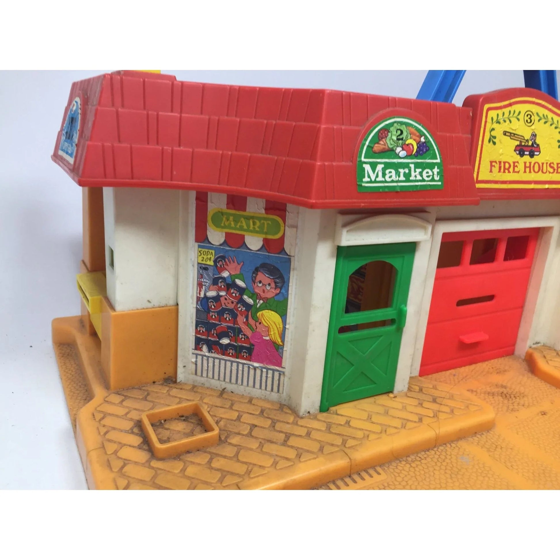 Vintage Fisher Price Little People Play Family Village Main Street Town City - A+ Stuff