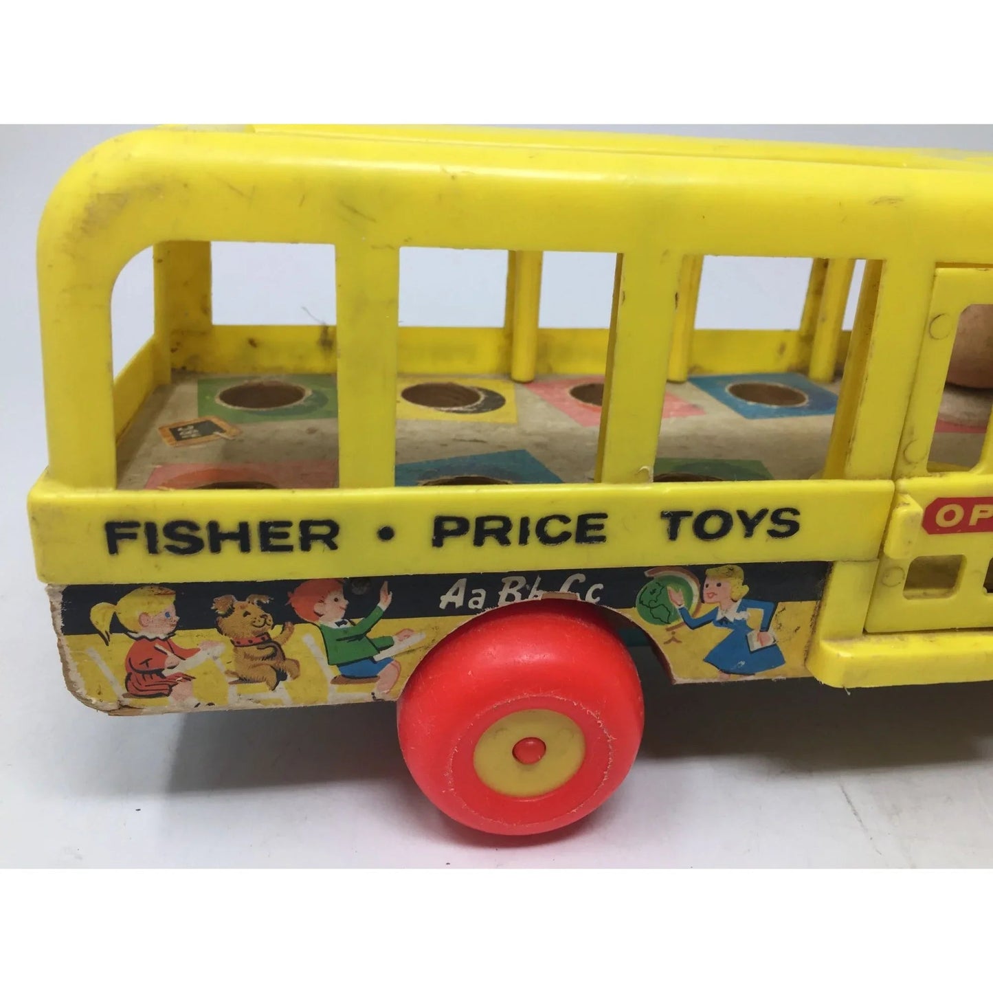 Vintage Fisher Price Little People Yellow School Bus with Bus Driver - A+ Stuff