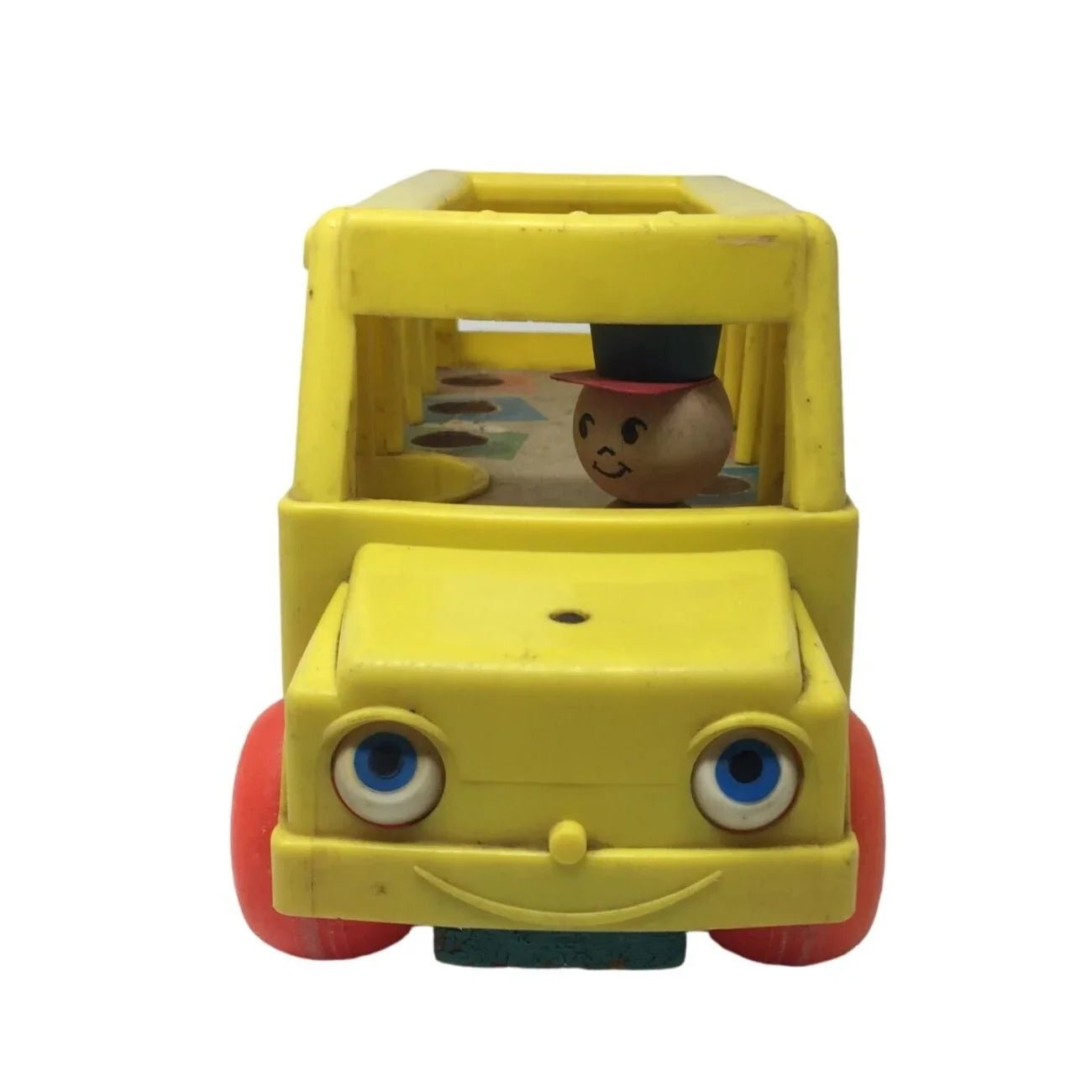 Vintage Fisher Price Little People Yellow School Bus with Bus Driver - A+ Stuff