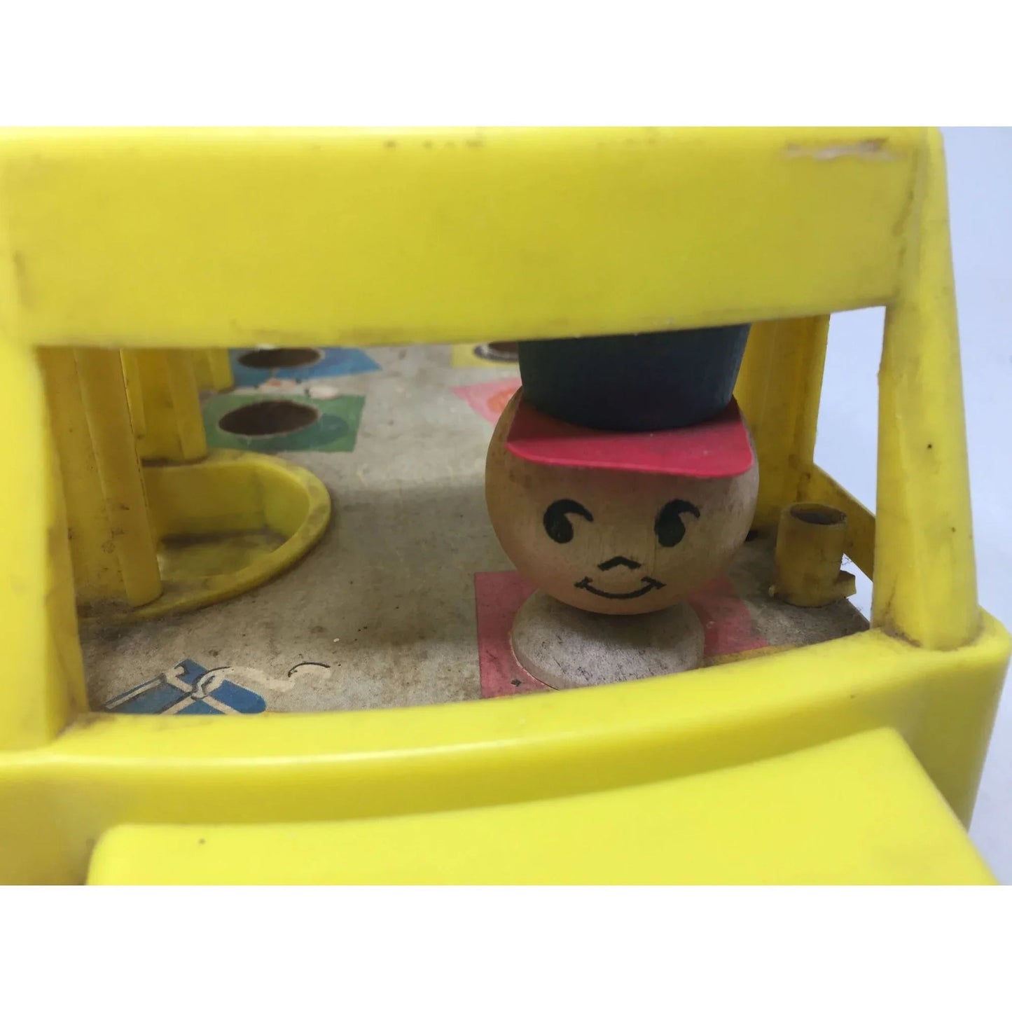 Vintage Fisher Price Little People Yellow School Bus with Bus Driver - A+ Stuff