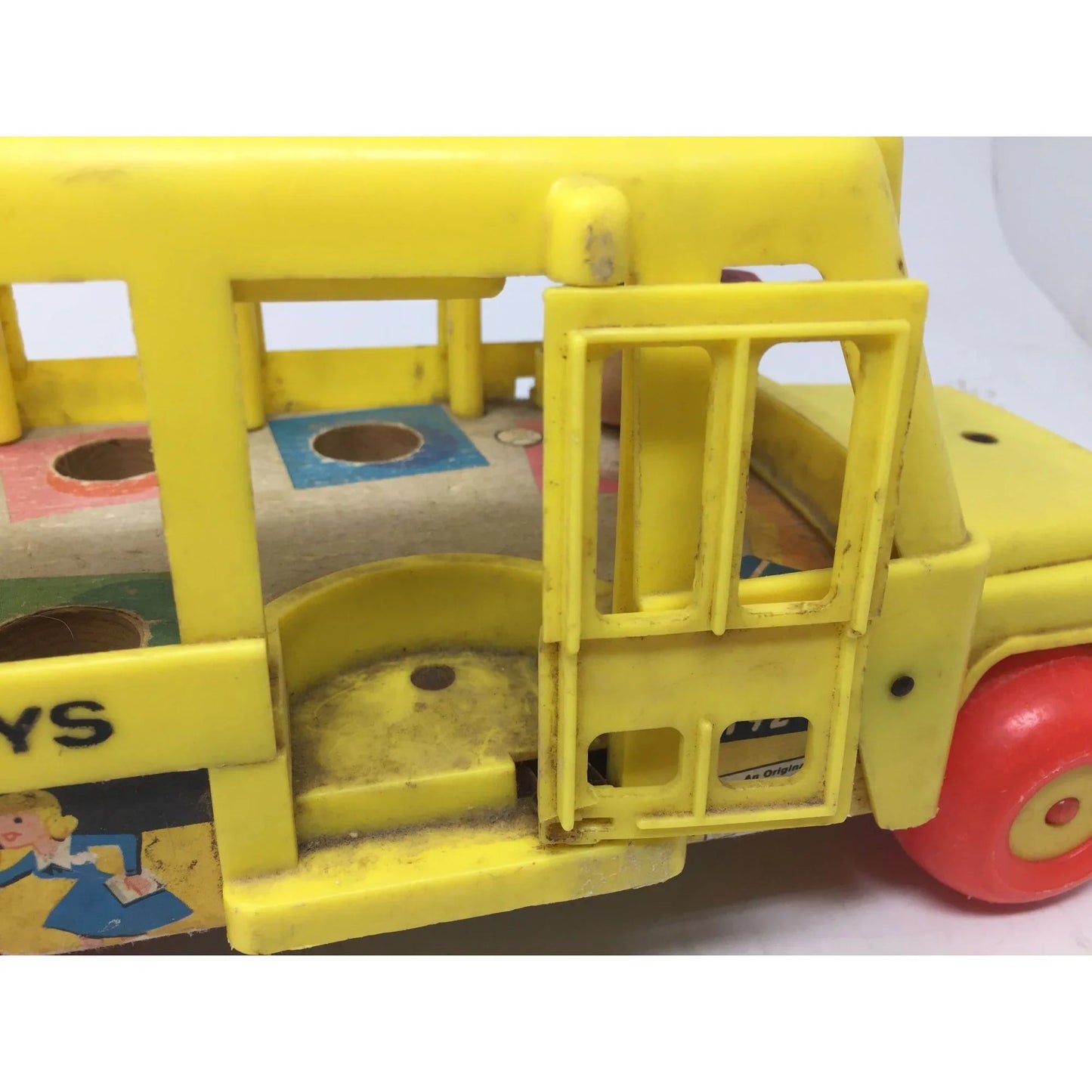 Vintage Fisher Price Little People Yellow School Bus with Bus Driver - A+ Stuff