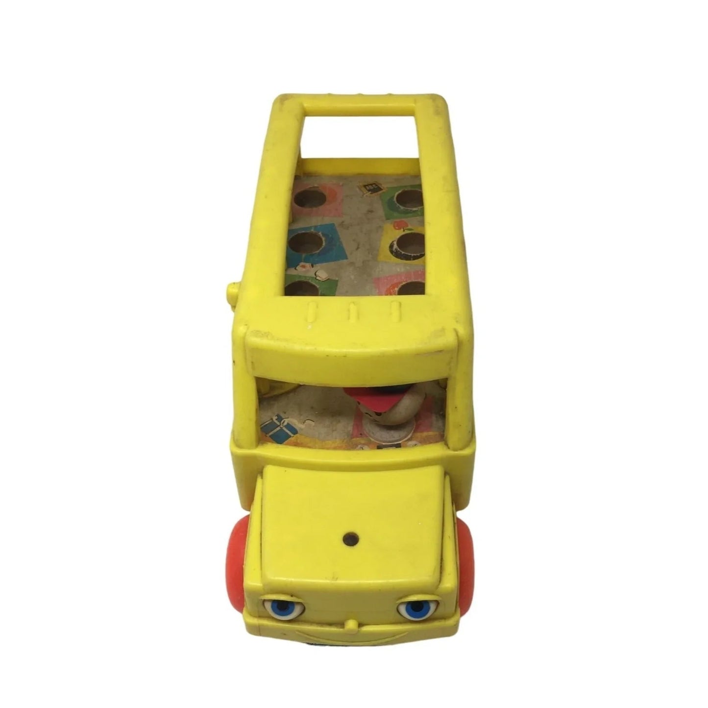 Vintage Fisher Price Little People Yellow School Bus with Bus Driver - A+ Stuff