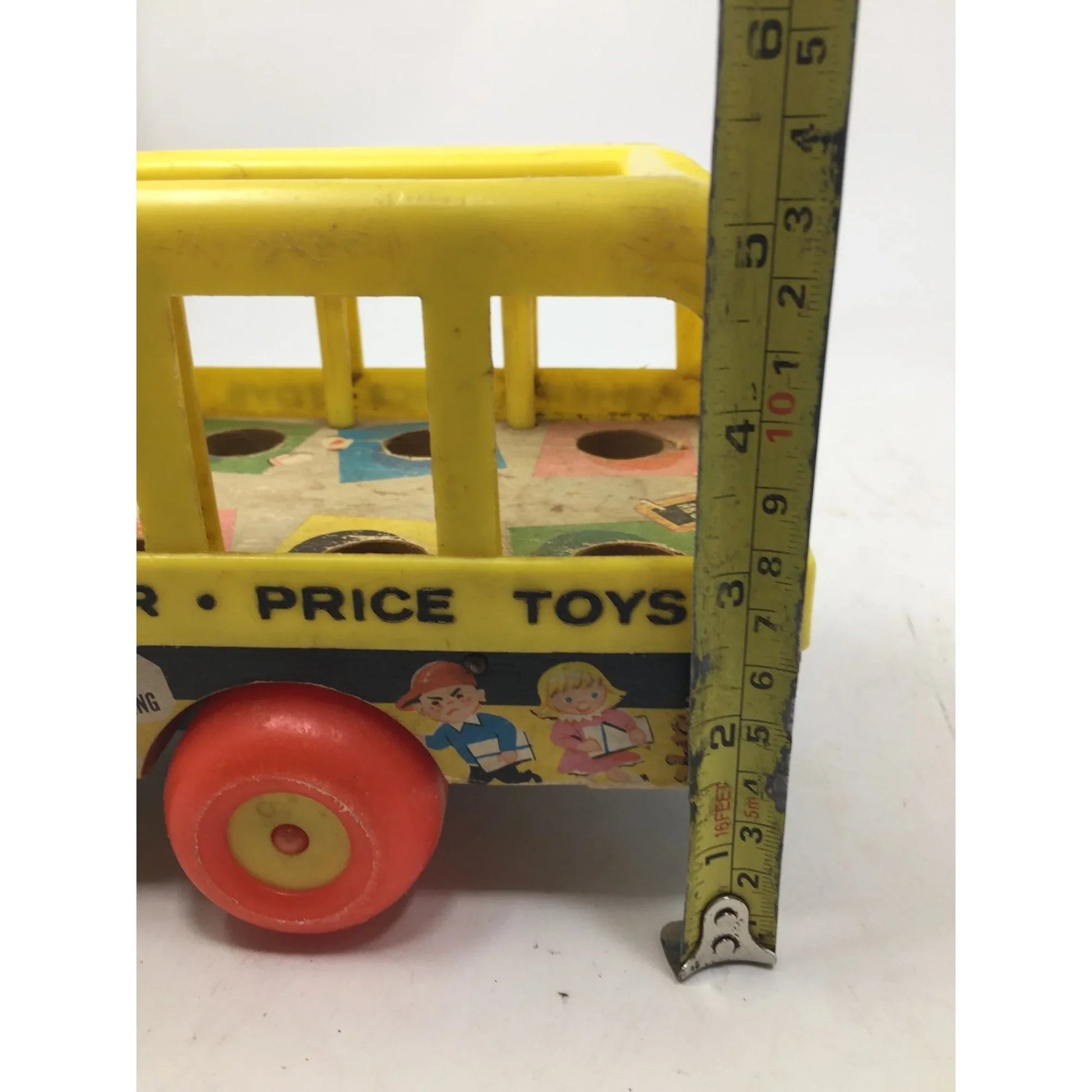 Vintage Fisher Price Little People Yellow School Bus with Bus Driver - A+ Stuff