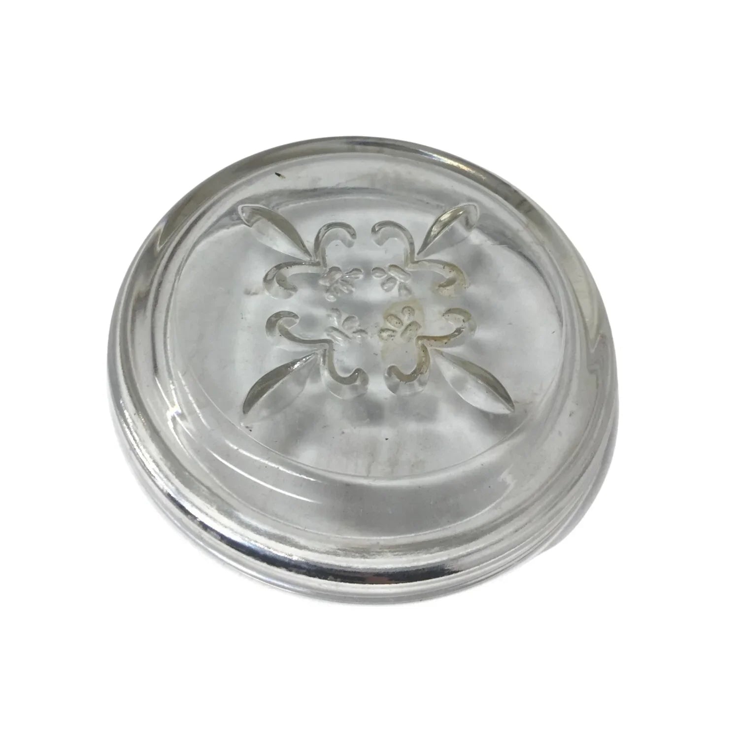 Vintage Fleur De Lis Princess House Clear Glass Coaster - A+ Stuff - Glass - A+ Stuff