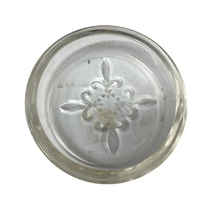 Vintage Fleur De Lis Princess House Clear Glass Coaster