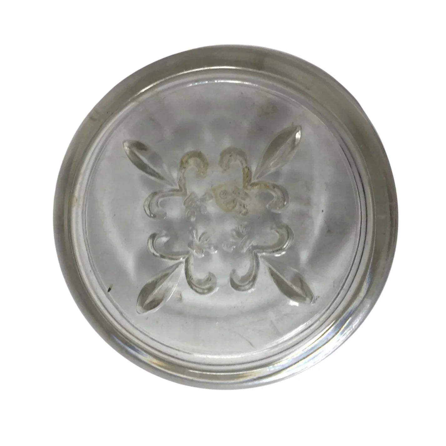 Vintage Fleur De Lis Princess House Clear Glass Coaster - A+ Stuff - Glass - A+ Stuff