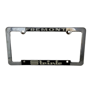 Vintage Fremont Steinle Silver License Plate Frame