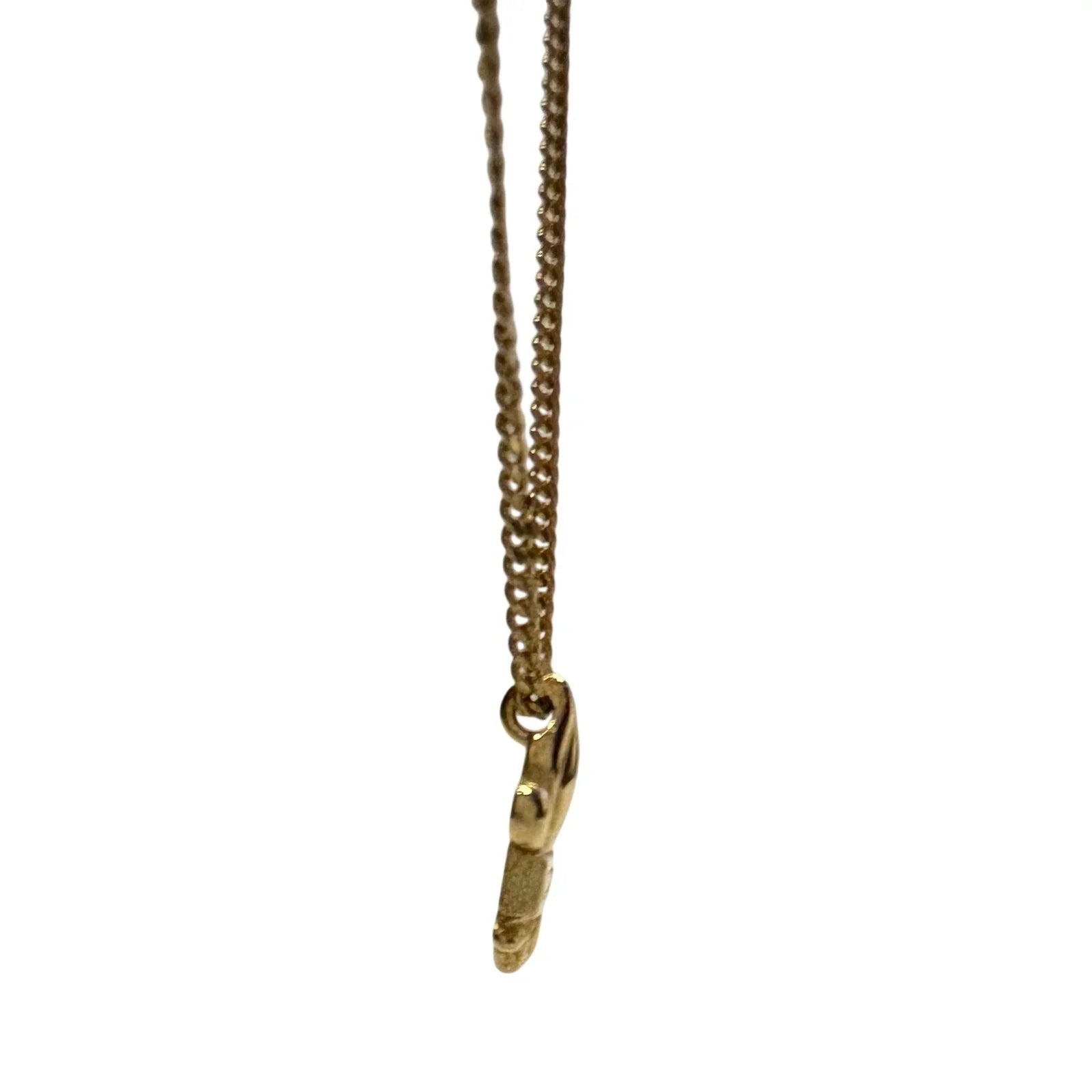 Vintage Givenchy Gold Plated Fleur - De - Lis Pendant Necklace - 15" - Givenchy - Pendant with Necklace - A+ Stuff
