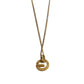 Vintage Givenchy Rounded "G" Necklace Gold Plated w Rhinestones - Givenchy - Necklace with Pendant - A+ Stuff