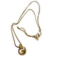 Vintage Givenchy Rounded "G" Necklace Gold Plated w Rhinestones - Givenchy - Necklace with Pendant - A+ Stuff