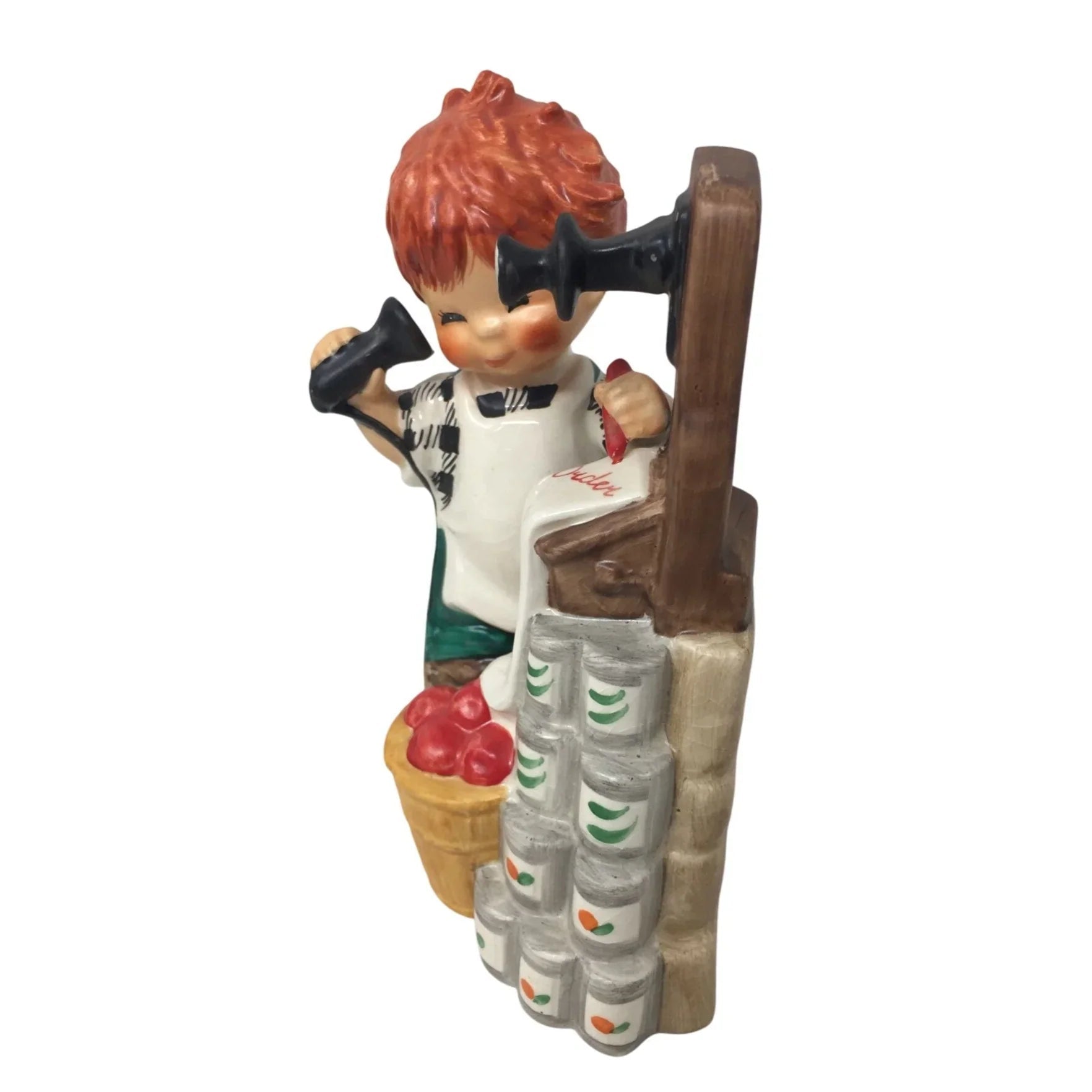 Vintage Goebel ''Super Service'' Figurine - Red Headed Store Clerk Boy - Goebel - figurine - A+ Stuff