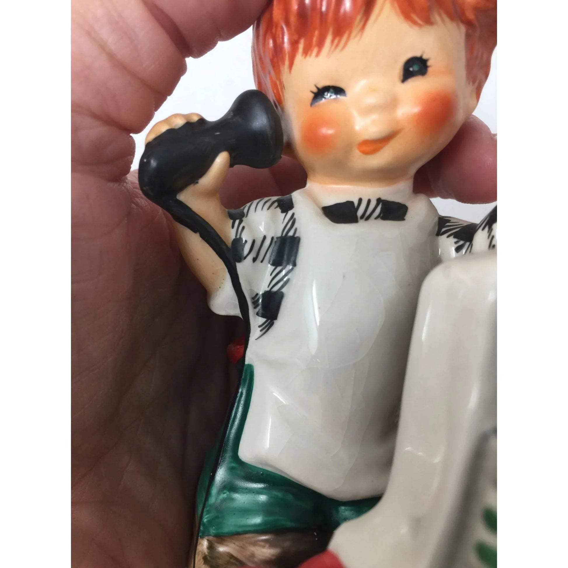 Vintage Goebel ''Super Service'' Figurine - Red Headed Store Clerk Boy - Goebel - figurine - A+ Stuff